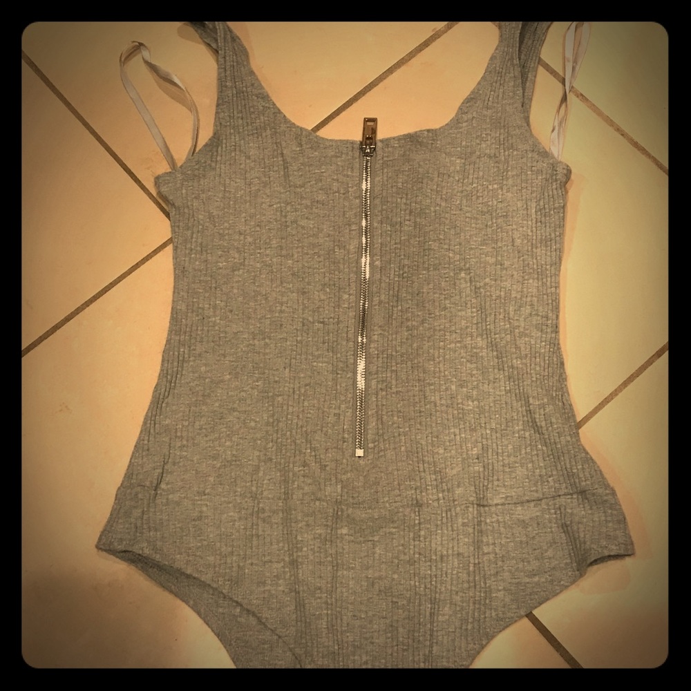 Gray  Bodysuit